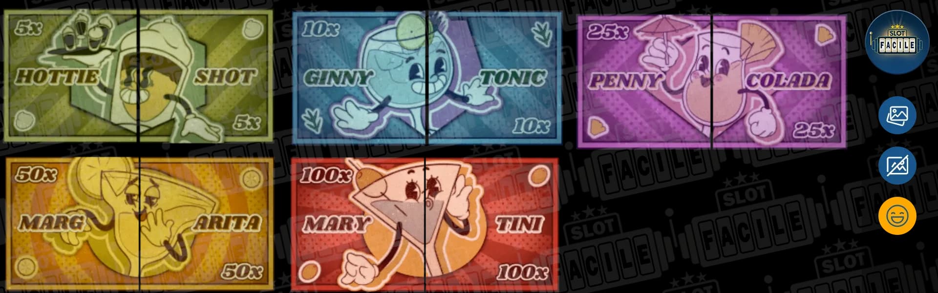 Booze Bash slot machine gratis su slotfacile simboli più remunerativi.webp